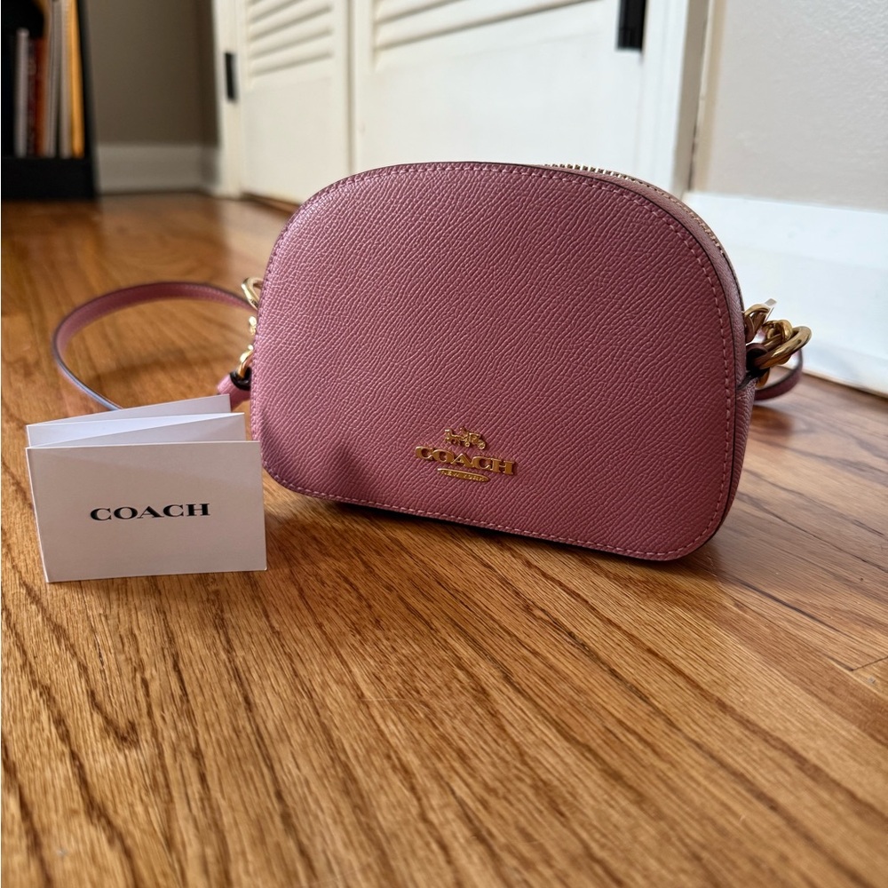 Coach Pink Leather Shoulder Bag